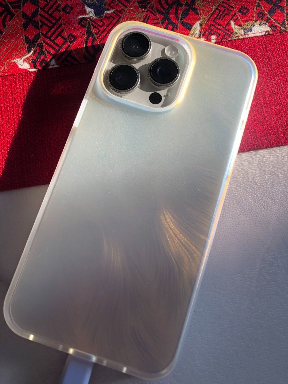 Iridescent Feather Grain Case for iPhone